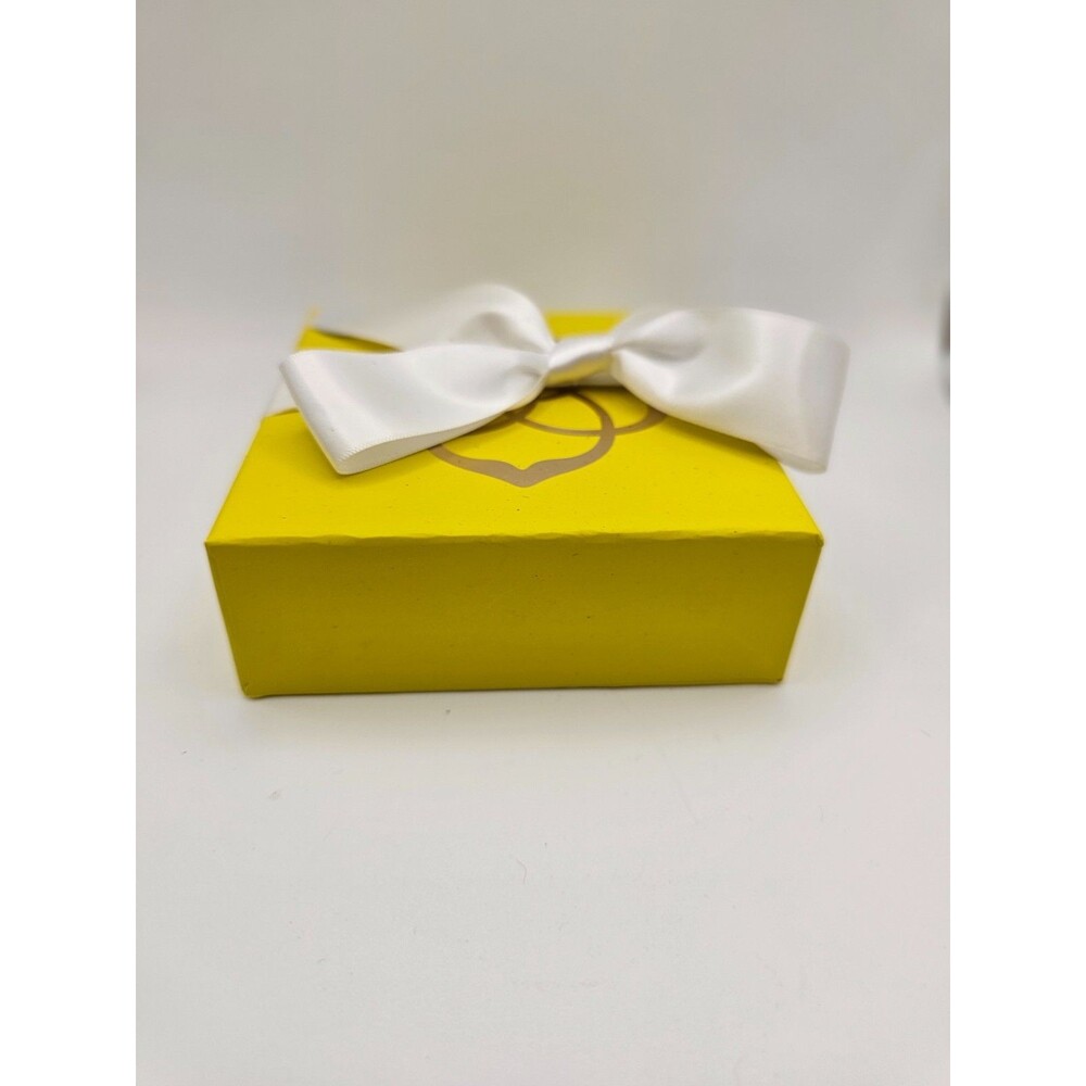 Kendra Scott Empty Jewelry Gift Box Yellow Magnetic Case Ribbon Authentic